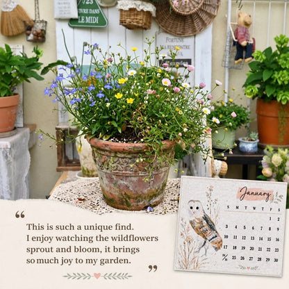 🌱Plantable Wildflower Calendar 2027 – Seed Paper Desk Calendar🌸