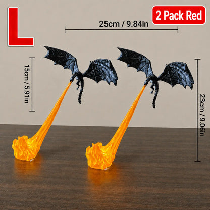 3D-Printed Illuminated Dragon Flame Book Nook – Mystical Fantasy Bookshelf Décor
