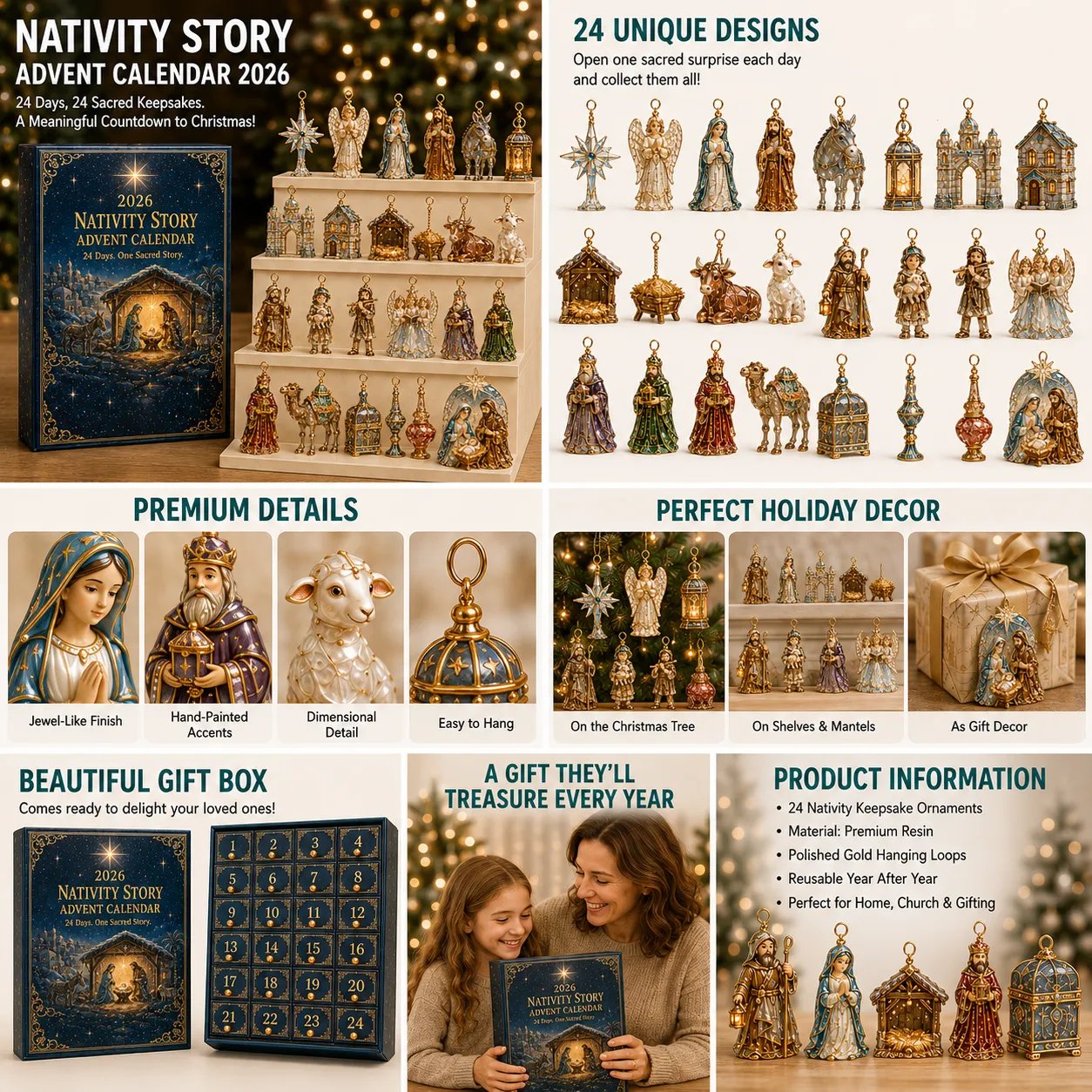 🎄 2026 Nativity Story Advent Calendar – 24 Days of Sacred Christmas Surprises