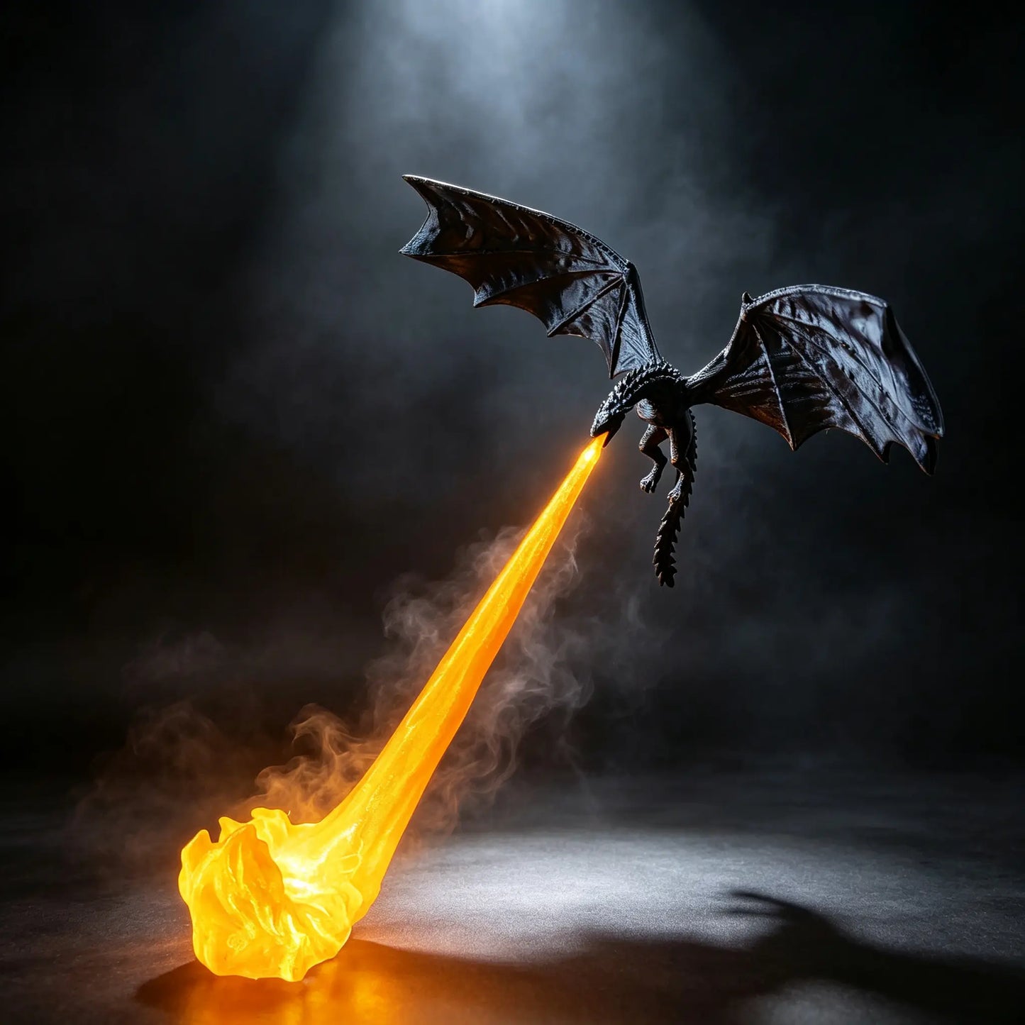 3D-Printed Illuminated Dragon Flame Book Nook – Mystical Fantasy Bookshelf Décor