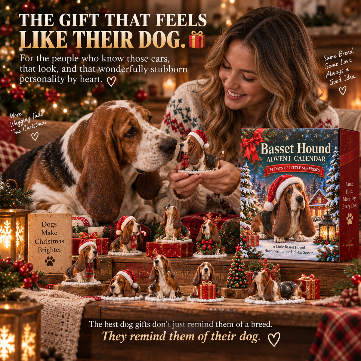 24 Days of Basset Hound Joy — 24 Long-Eared Personalities to Love 🐾🎄
