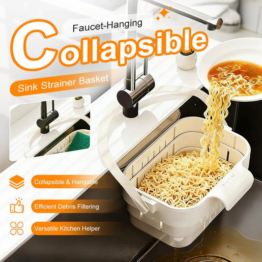 🍅Collapsible Faucet-Hanging Sink Strainer Basket