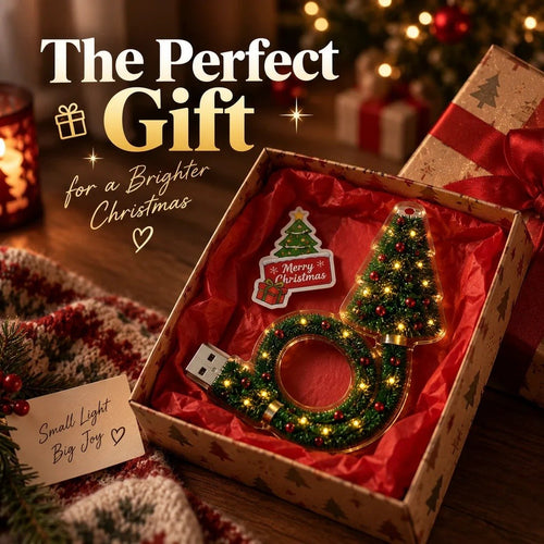 🎄 Flexible Christmas Tree LED Lamp – USB-Powered Cozy Holiday Decor
