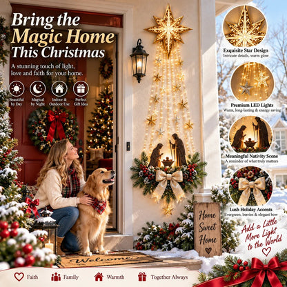 🔥Buy 2 Get Free Shipping 🔥✝️ Bethlehem Star of Faith™ – Lighted Nativity Wall Decor✝️✝️