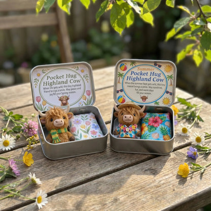 🌾🐮Pocket Hug Highland Cow Gift Set – A Little Hug You Can Carry Anywhere 💛