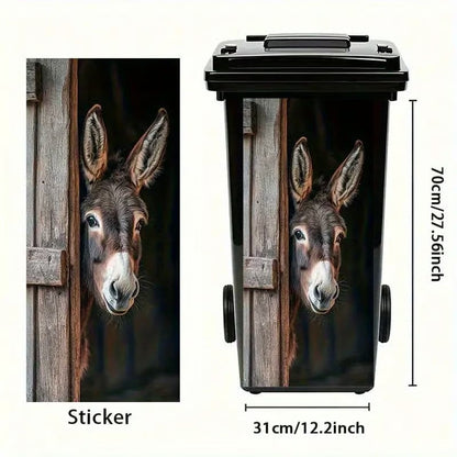 🐮 Highland Cattle Floral Print Bin Sticker
