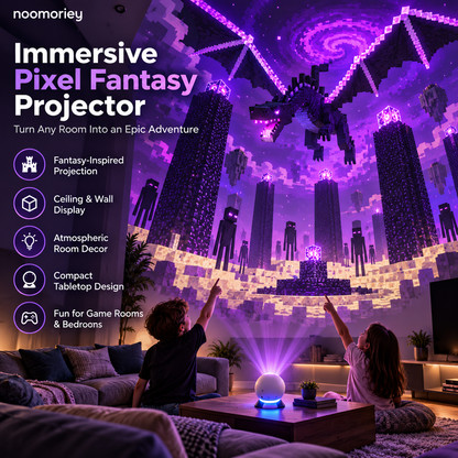 🎮 Pixel Fantasy Scene Projector – Ambient Decor for Gaming Rooms！！！