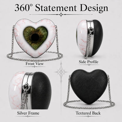 🔥Last Day 49% OFF 🖤👁 Gothic Heart Eye Statement Crossbody Bag