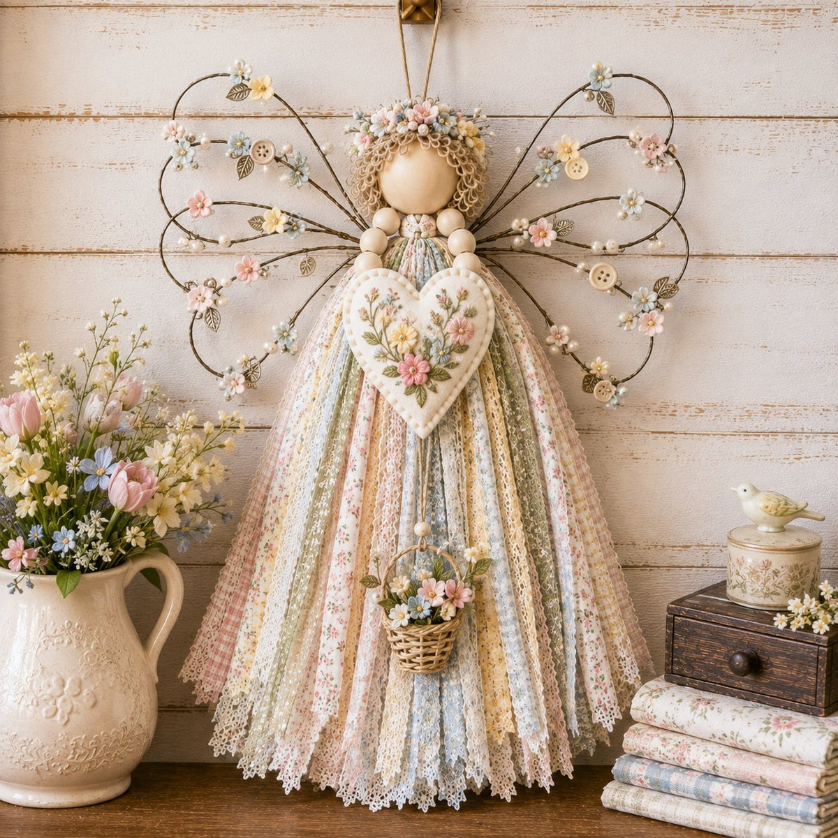 ⏳ Last Day 49% OFF – 🪽 Beginner-Friendly DIY Layered Fabric Angel Hanging Kit | Complete Kit with All Tools & Step-by-Step Guide Included 💕