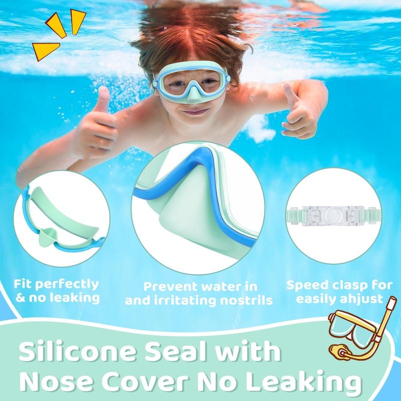 🏊‍♀️Buy 1 Get 1 Free🏊‍♀️-HD children's large frame waterproof and anti-fog swimming goggles
