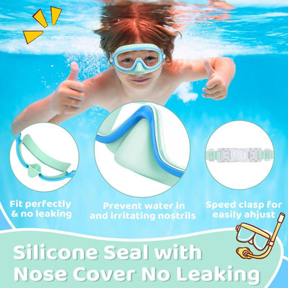 🏊‍♀️Buy 1 Get 1 Free🏊‍♀️-HD children's large frame waterproof and anti-fog swimming goggles