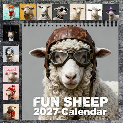 🐑 2027 Fun Sheep Calendar – 12 Months of Playful Sheep Portraits & Cheerful Farmyard Moments