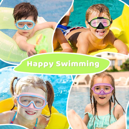 🏊‍♀️Buy 1 Get 1 Free🏊‍♀️-HD children's large frame waterproof and anti-fog swimming goggles