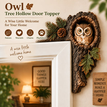 ⏰LAST DAY 49% OFF 🐿️ 3D Chipmunk Tree Hollow Door Topper | Woodland Animal Doorway Decor For Cozy Nature Homes
