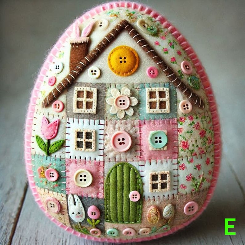 🏡Hot sale 🥚Patchwork Felt Egg House DIY Kit
