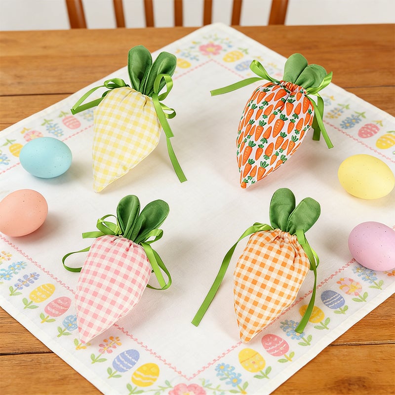 Easter Bunny Carrot Treat Bags – Festive Candy & Gift Party Favor Pouches