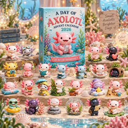 🏆Early Holiday Sale 49% OFF🎄🦎A Day Of Axolotl Advent Calendar 2026