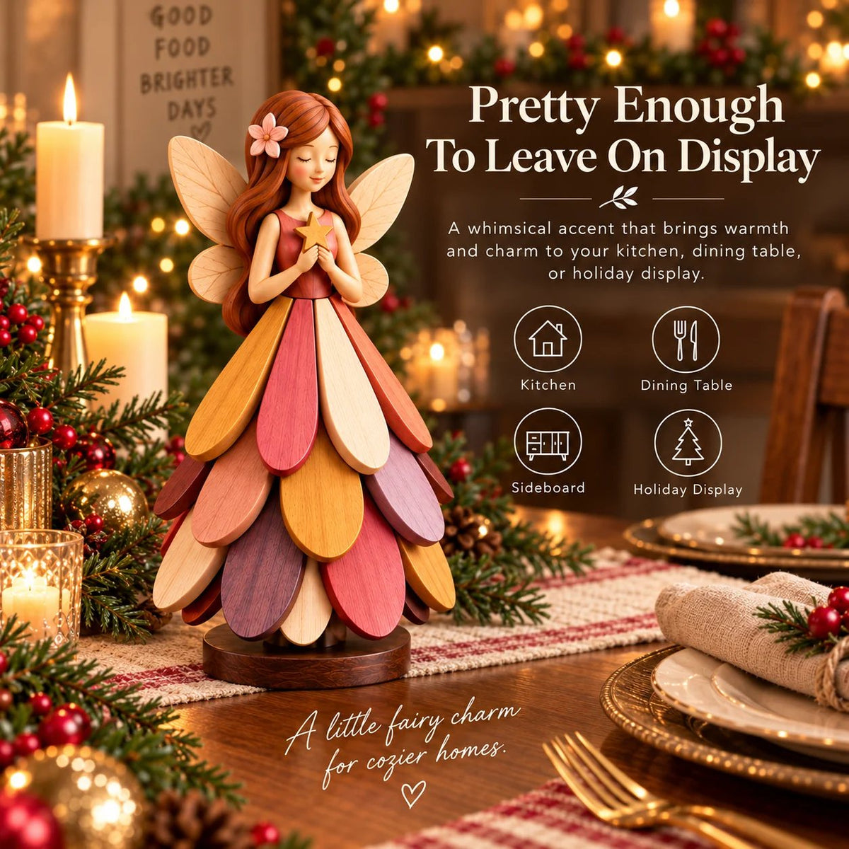 🔥 Last Day 49% OFF-🧚 Fairy Bloom Trivet – Folding Fairy Décor & Heat-Resistant Table Protector