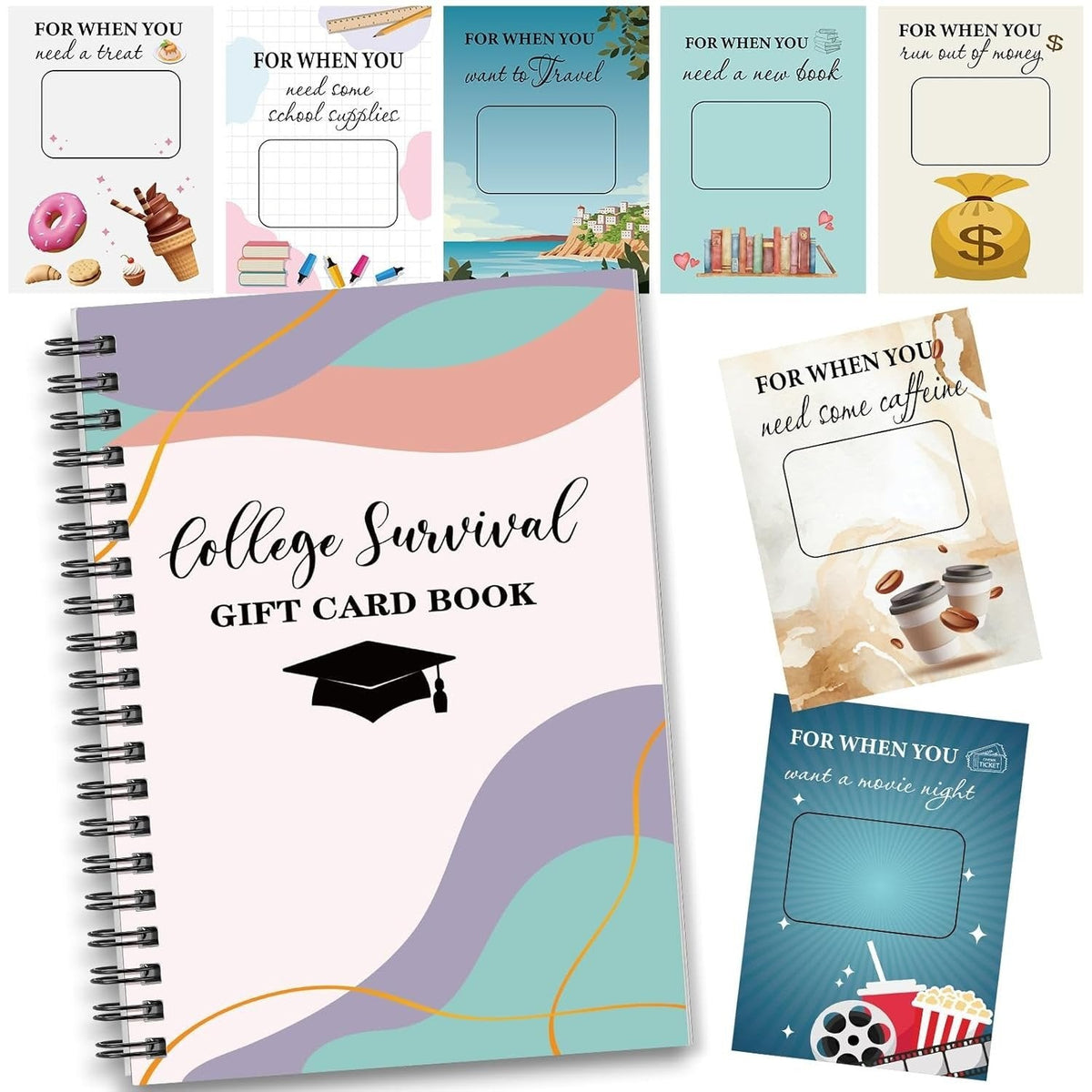 🎓📚College Survival Gift Card Book 🎁Surprises On Every Page📚Hardcover & Durability Line