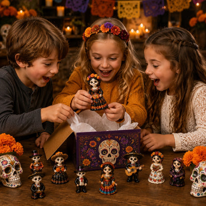 High-quality miniature model✨2026 Day of the Dead Advent Calendar – 24 Days of Mystery Collectible Figurines, Sugar Skull Characters & Festive Holiday Surprises