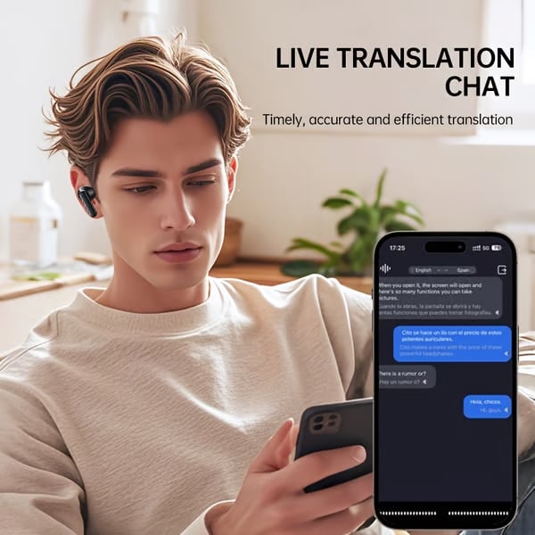 🔥Wireless Bluetooth Translation Earphone With LED display screen(Fit iOS & Android)