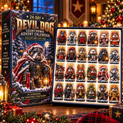 🔥HOT SALE🔥🐾🔥 Devil Dog 24-Day Christmas Countdown Advent Calendar