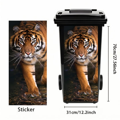 🐮 Highland Cattle Floral Print Bin Sticker
