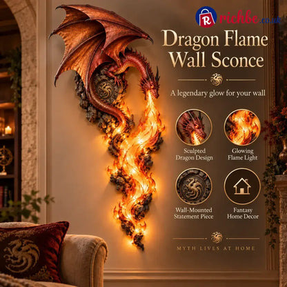 🐉 Dragonfire Guardian Wall Sconce – A Legendary Flame Awakens On Your Wall 🔥
