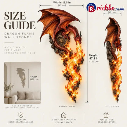 🐉 Dragonfire Guardian Wall Sconce – A Legendary Flame Awakens On Your Wall 🔥