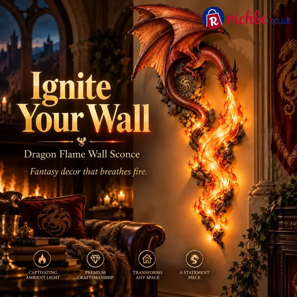 🐉 Dragonfire Guardian Wall Sconce – A Legendary Flame Awakens On Your Wall 🔥