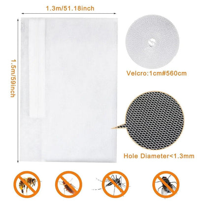 Self-Adhesive Window Fly Screen Mesh – Cut-to-Size Insect & Mosquito Net for Windows
