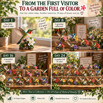 24 Days of Hummingbird Wonder — A Different Tiny Visitor Every Day 🌺