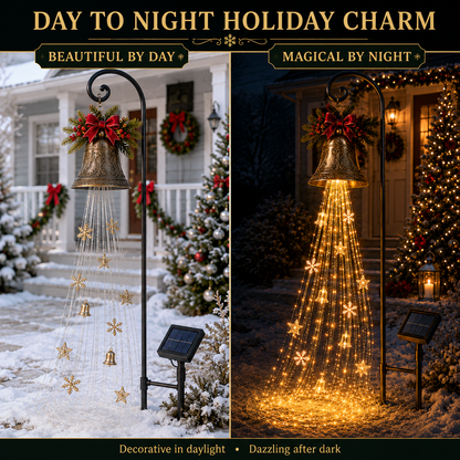 🔥Hot Sale 49% OFF🎄 Christmas Bell Cascade Solar Yard Light✨