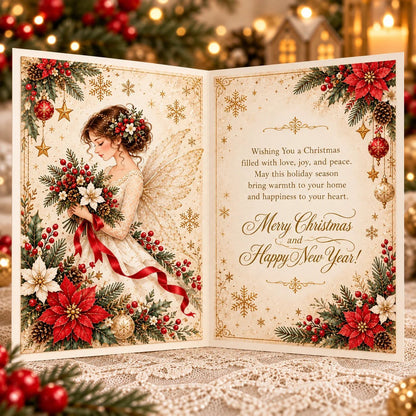 3D Christmas Angel Greeting Card