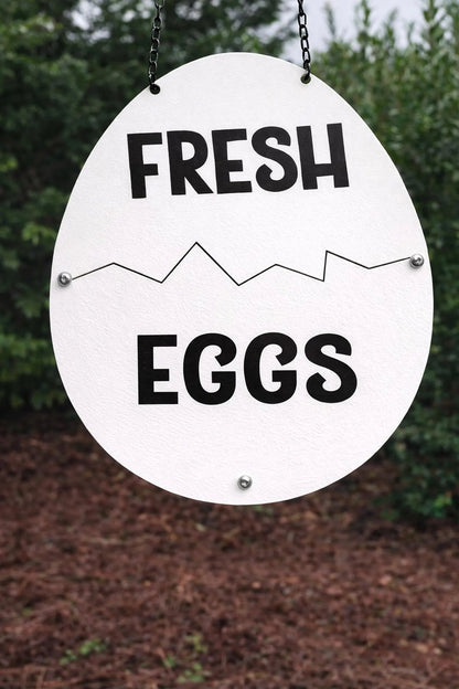 🥚Vintage Farm Fresh Eggs Metal Sign - Rustic Coop & Market Decor🏠🐔