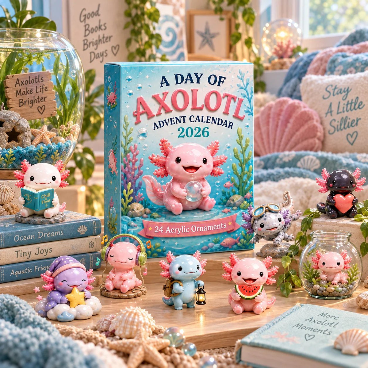 🏆Early Holiday Sale 49% OFF🎄🦎A Day Of Axolotl Advent Calendar 2026