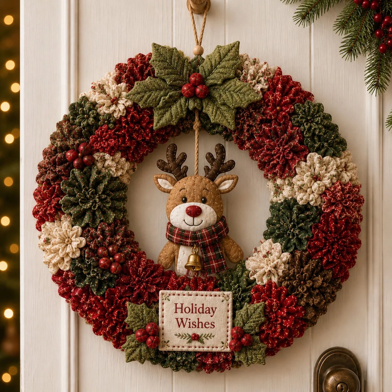 🏆Limited Time Sale 49% OFF🎁🎄 3D Fabric Poke Wreath DIY Kit