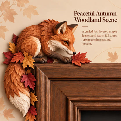 🔥LAST DAY 49% OFF - 🦊Autumn Fox & Maple Leaves Door Frame Corner Decor