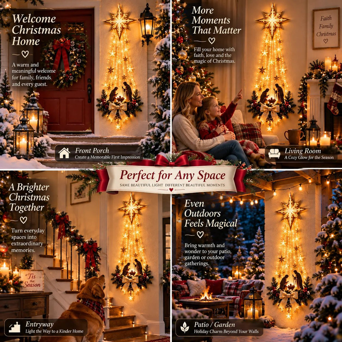 🔥Buy 2 Get Free Shipping 🔥✝️ Bethlehem Star of Faith™ – Lighted Nativity Wall Decor✝️✝️