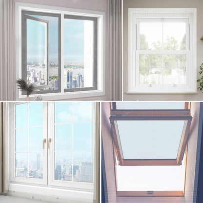 Self-Adhesive Window Fly Screen Mesh – Cut-to-Size Insect & Mosquito Net for Windows