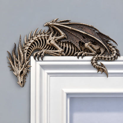 ⏳ Last Day 48% OFF – 🐉🔥 Sleeping Dragon Door Topper | Medieval Fantasy Dragon Guardian Wall Décor for Doorway, Gaming Room & Gothic Home 🏰✨