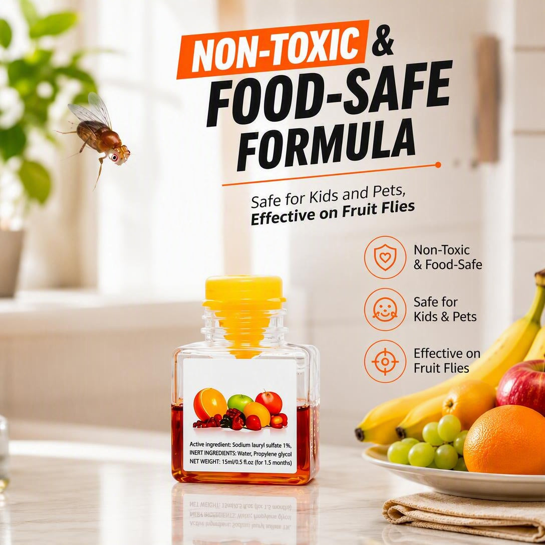 LAST DAY BUY 2 GET 1 FREE🔥Ultra-Strong Fruit Fly Trap - User Friendly (Up to 3 Weeks per Bottle)