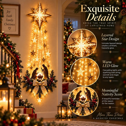 🔥Buy 2 Get Free Shipping 🔥✝️ Bethlehem Star of Faith™ – Lighted Nativity Wall Decor✝️✝️
