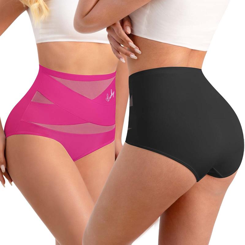 🌸 Last Day Special Price £9.99 ! 🔥Plus-Size High-Waist Cross Tummy Control Panties