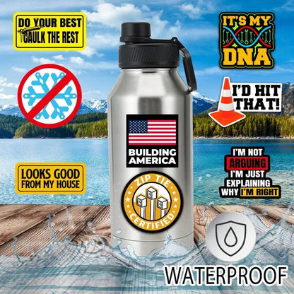 🔥🔥150Pcs Blue Collar Funny Stickers 👷‍♂️