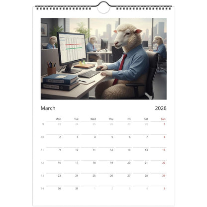 Sheep Calendar 2026 - Daily Activities