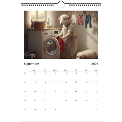 Sheep Calendar 2026 - Daily Activities