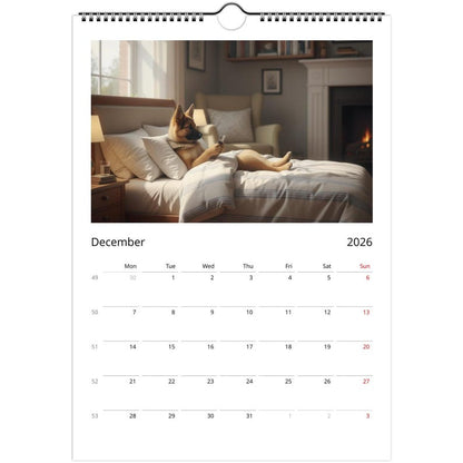 German Shepherd (Alsatian) Calendar 2026 - Daily Activities