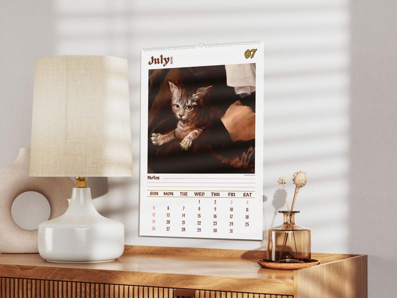 Weird cats in renaissance 2026 Wall Calendar