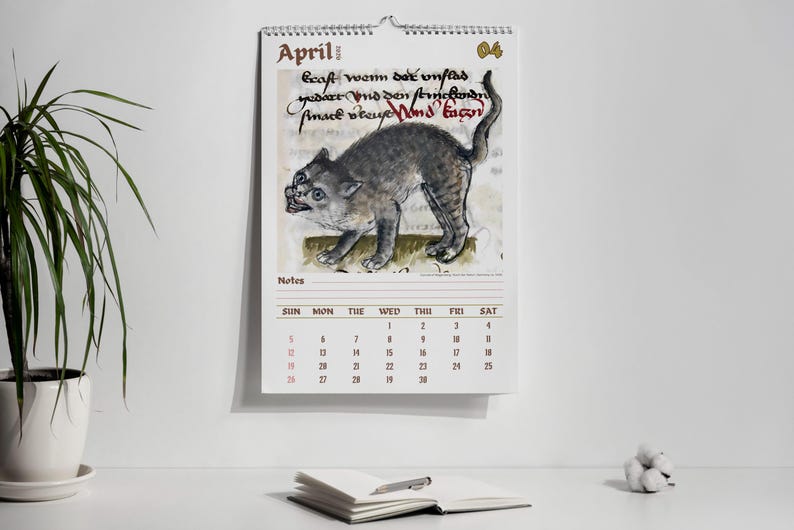 Weird cats in renaissance 2026 Wall Calendar